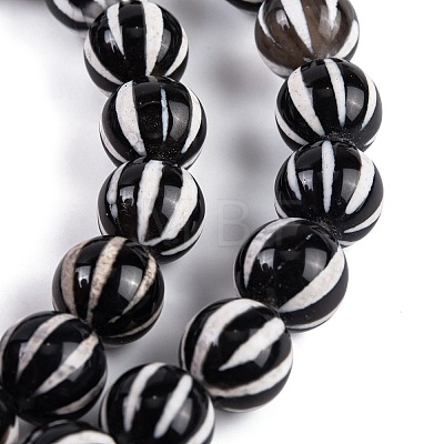 Tibetan Style dZi Beads Strands G-C133-A01-02-1