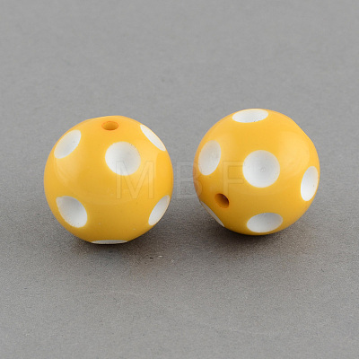 Bubblegum Opaque Acrylic Round Beads MACR-R527-20mm-13-1