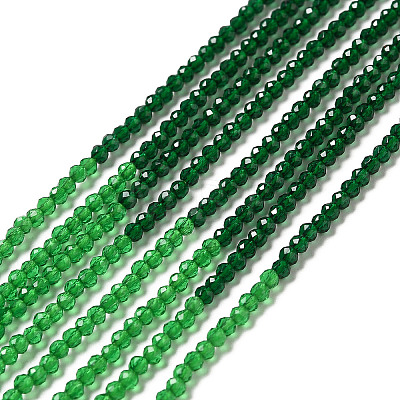 2 Colors Transparent Glass Beads Strands GLAA-G093-01B-1