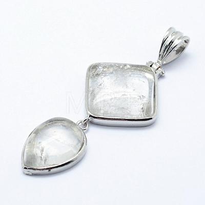 Natural Quartz Crystal Big Pendants G-L468-06-1