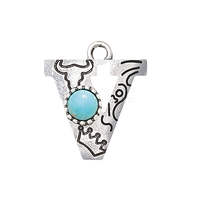 Synthetic Turquoise Pendants PW-WG43221-21-1