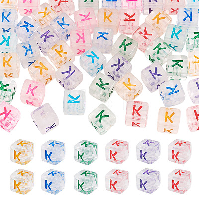 50Pcs Acrylic European Beads MACR-TADJ0001-13K-1