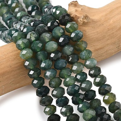Natural Moss Agate Bead Strands X-G-D344-A11-1