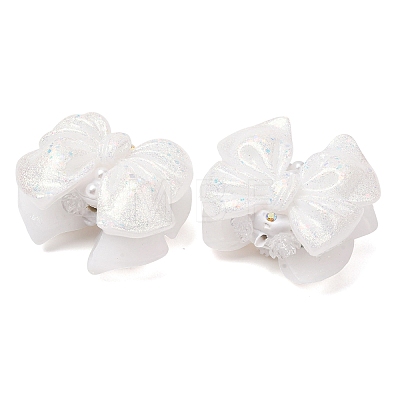 Luminous Opaque Resin & Rhinestone & Polymer Clay Beads RE-CBA1913-02L-1