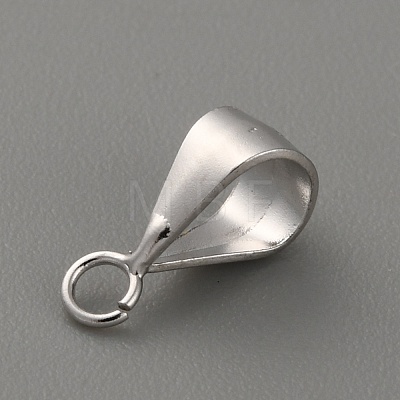 Rhodium Plated 925 Sterling Silver Tube Bails STER-WH0004-020-1