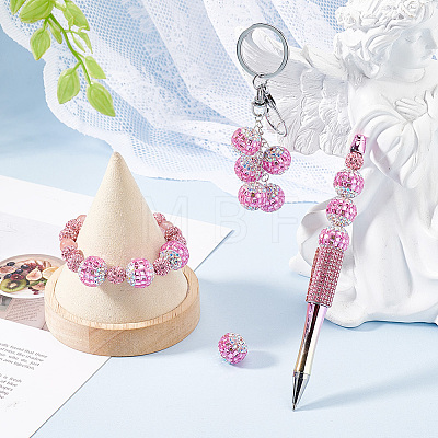 12Pcs Polymer Clay Rhinestone Beads RB-PH0001-46-1