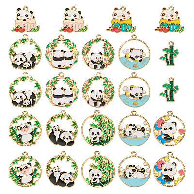  24Pcs 12 Style Alloy Enamel Pendants FIND-TA0002-72-1