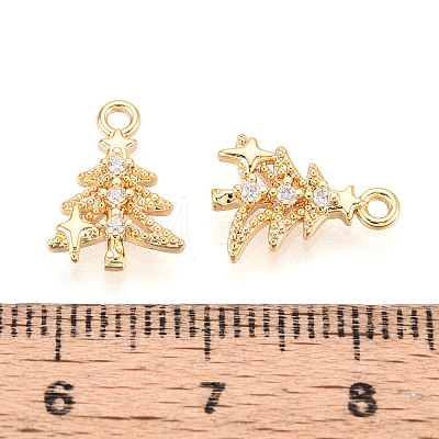 Brass Micro Pave Cubic Zirconia Charms LS-KK-N263-145A-G-1