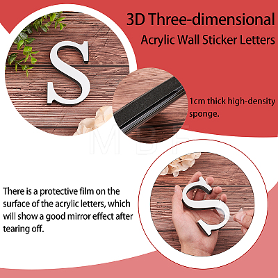 Acrylic Mirror Wall Stickers Decal DIY-CN0001-13A-S-1
