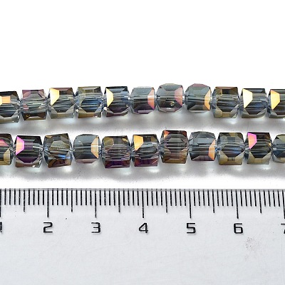 Electroplate Glass Bead Strands EGLA-R064-6mm-08-1