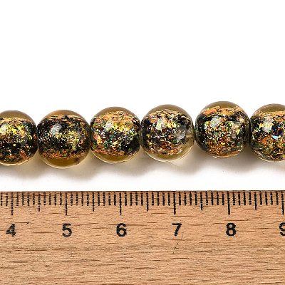 Handmade Dichroic Foil Glass Beads Strands DICH-U001-06B-1