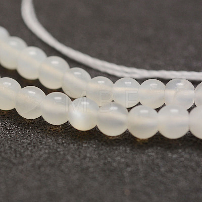Natural White Moonstone Bead Strands G-G970-37-4mm-1