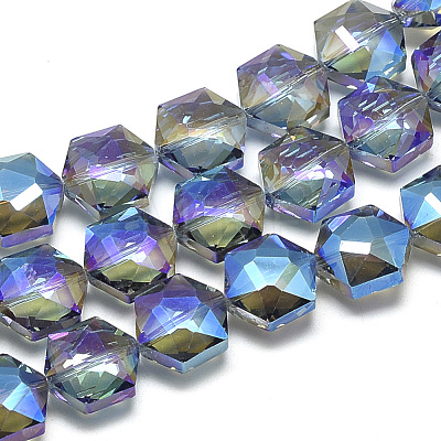 Electroplate Glass Beads Strands EGLA-S162-M-1