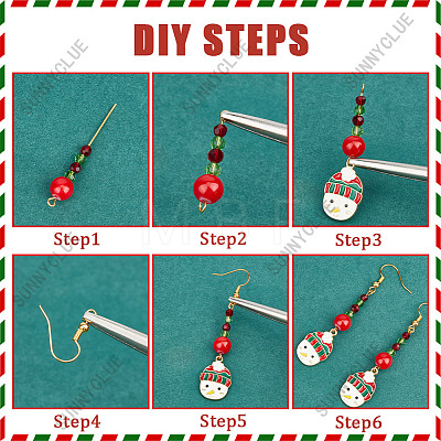 Christmas Earring Making Kit DIY-SC0021-83-1