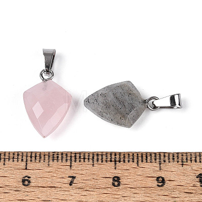 Natural & Synthetic Mixed Stone Pendants G-N349-18P-1