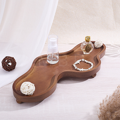 Wooden Cloud-Shaped Decorative Tray AJEW-WH0752-644B-1