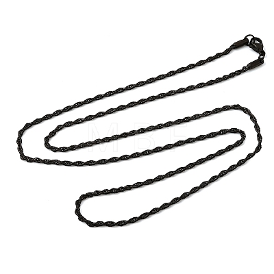 2MM Unisex 304 Stainless Steel Rope Chain Necklaces NJEW-P395-16EB-1