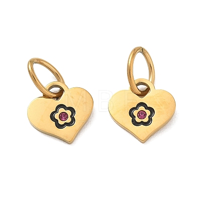 304 Stainless Steel Enamel Pendants SA-CBA49D2-04G-1
