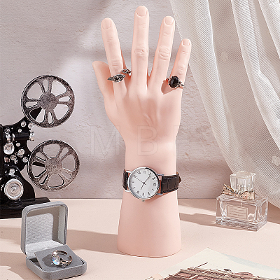 PVC Male Mannequin Right Hand Jewelry Bracelet Watch Ring Display Stands ODIS-WH0329-23C-1