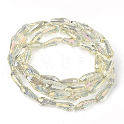 Electroplate Glass Beads Strands EGLA-L015-HP-B06-1