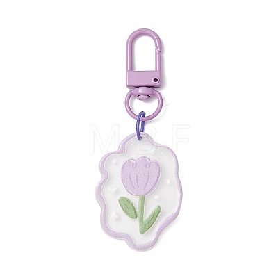 Flower Acrylic Pendant Decoraiton HJEW-JM01389-1