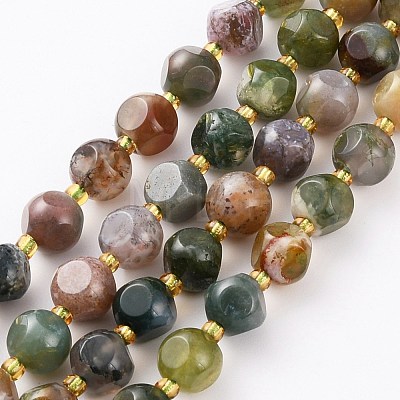 Natural Jade Beads Strands G-A030-B21-8mm-A-1