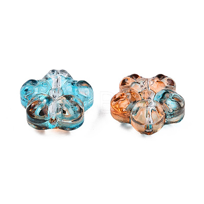 Transparent Spray Painted Glass Beads LS-GLAA-N035-029-G01-1