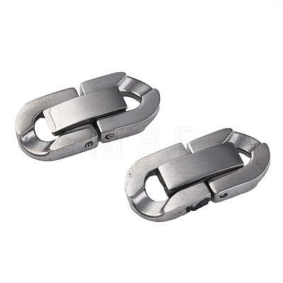 304 Stainless Steel Fold Over Clasps STAS-N087-48B-01P-1