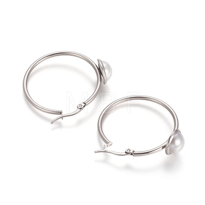 304 Stainless Steel Hoop Earrings STAS-D171-13P-1