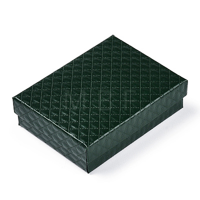 Rhombus Textured Cardboard Jewelry Boxes CBOX-T006-01I-1