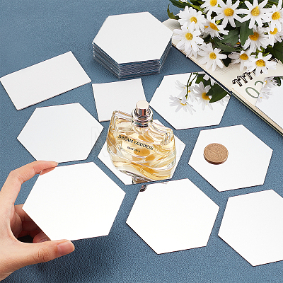 Acrylic Hexagon Mirror Wall Decor DIY-WH0221-30C-1
