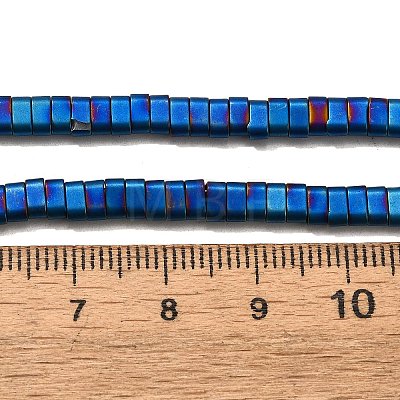 2-Hole Electroplated Synthetic Non-magnetic Hematite Beads Strands G-L613-A01-01-1