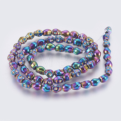 Electroplated Non-magnetic Synthetic Hematite Bead Strand G-E495-06G-1