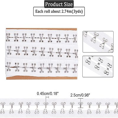 Cotton Hook and Eye Tape DIY-WH0308-119B-1