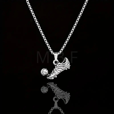Football Soccer Shoe 667 Stainless Steel Pendant Necklaces for Men FS-WG4A7BD-02-1