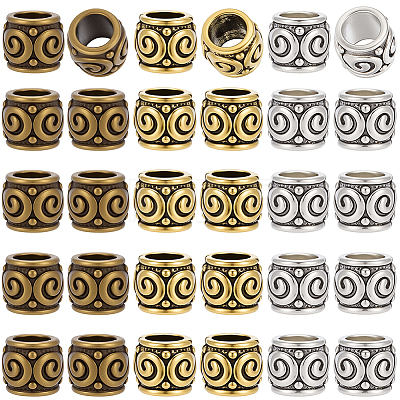 90Pcs Colors Zinc Alloy European Beads FIND-SP0005-97A-1