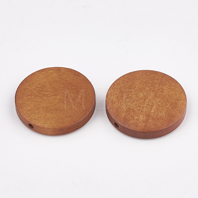 Natural Pear Wood Beads X-WOOD-T009-2.5cm-04-1