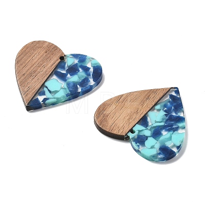 Resin and Walnut Pendants LS-FIND-R051-09H-1