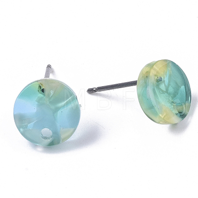 Cellulose Acetate(Resin) Stud Earring Findings KY-R022-017-1