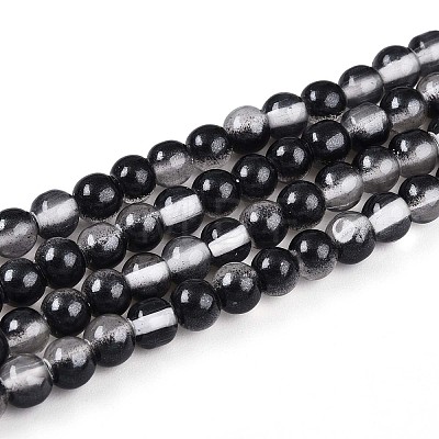 Baking Paint Transparent Glass Beads X1-DGLA-N011-4mm-10-1