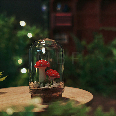 Resin Mushroom Bell Jar Model PW-WG8B3E0-01-1