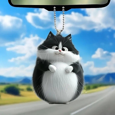 Cat Acrylic Hanging Ornaments PW-WGE0BA8-01-1