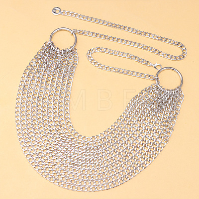 Alloy Cuban Link Chain Multi Layer Waist Chains WG8B3D2-02-1