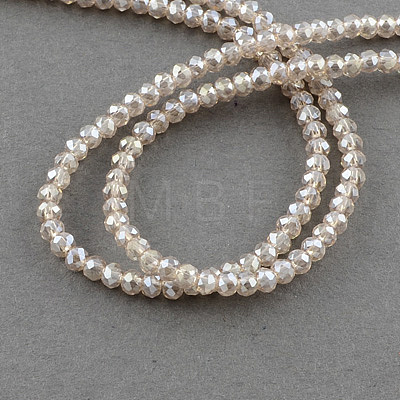 Electroplate Glass Beads Strands X-EGLA-R048-2mm-33-1