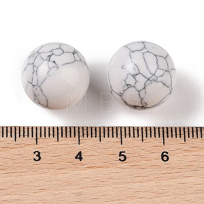 Synthetic Howlite No Hole Sphere Beads G-K353-04D-13-1