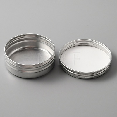 Aluminium Shallow Round Candle Tins AJEW-WH0312-58E-1