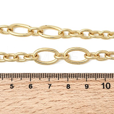 Brass Oval Link Chain Necklaces NJEW-L013-03G-1