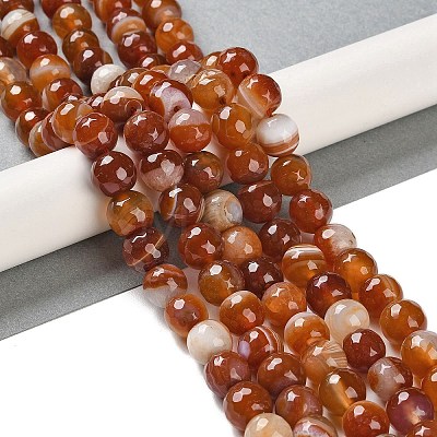 Natural Agate Beads Strands G-M437-B01-01J-1