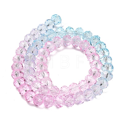 Transparent Painted Glass Beads Strands X1-DGLA-A034-T8mm-A22-1