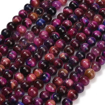Natural Tiger Eye Beads Strands G-B133-A02-6mm-10-1